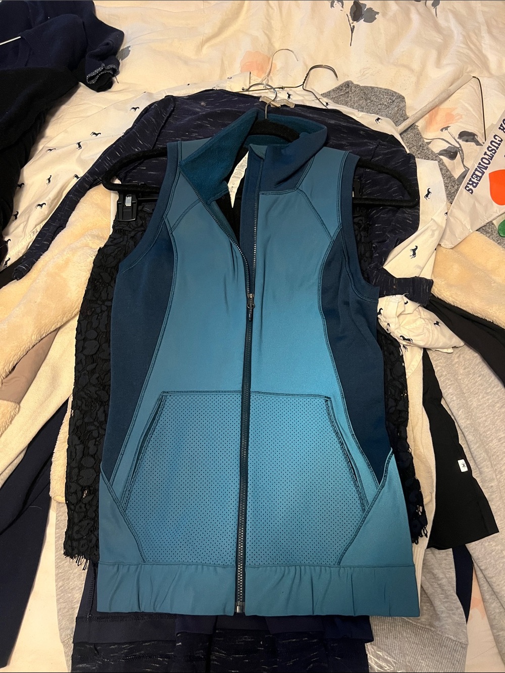 Lululemon Relective Women’s Teal Zip-Front Active Vest